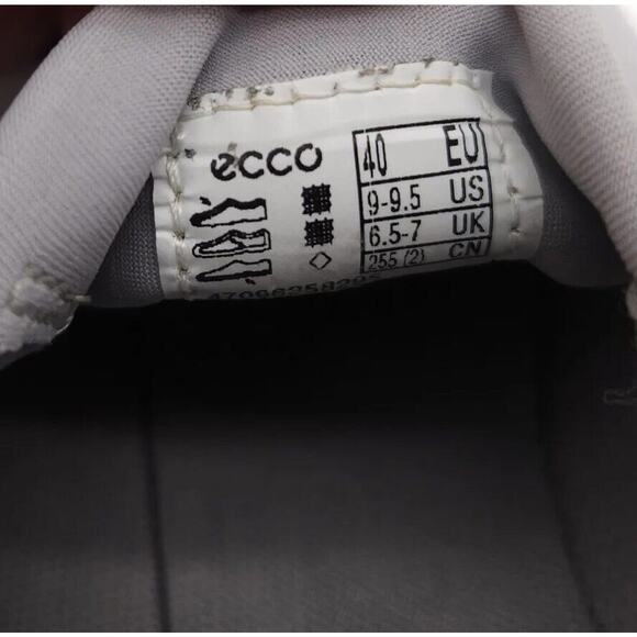 ECCO Soft 7 (Womens Size 9-9.5) Wedge Slip-On Sneakers Shoes Gray White Loafers - Picture 8 of 9